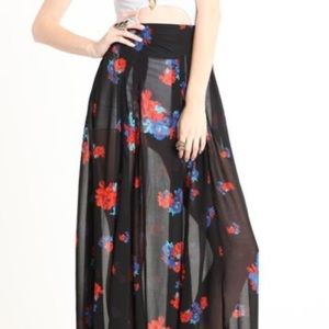 NWT MinkPink Sheer Maxi Skirt